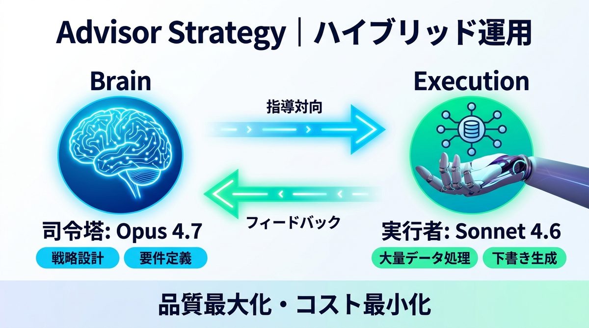図解：賢い経営者は知っている｜Opus 4.7とSonnet 4.6の「ハイブリッド運用」