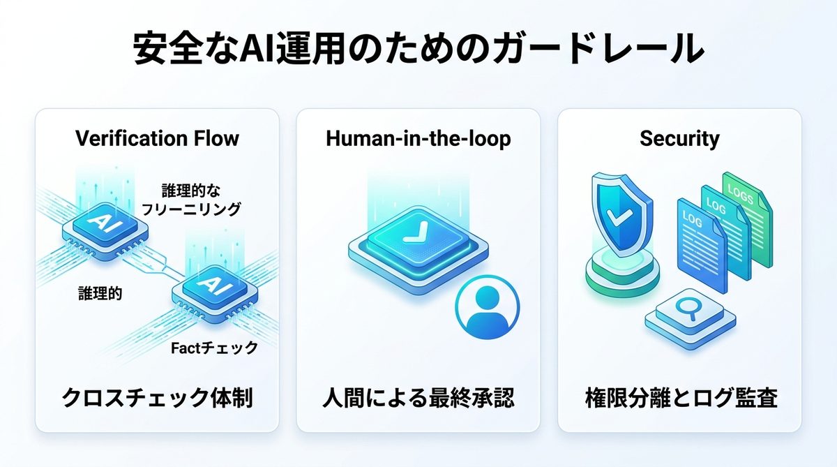 図解：安全に運用するための「ガードレール」と導入ガバナンス