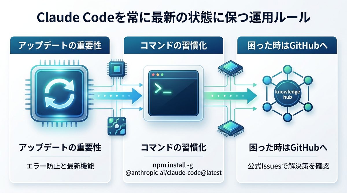 図解：Claude Codeを常に最新の状態に保つ運用ルール