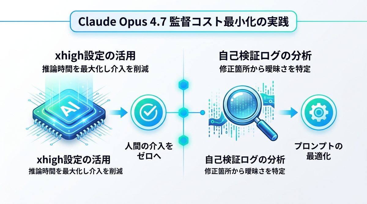 図解：Claude Opus 4.7を活用して監督コストを最小化する実践法