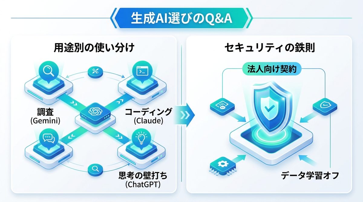 図解：生成AI選びでよくある質問｜現場担当者が抱える疑問に回答