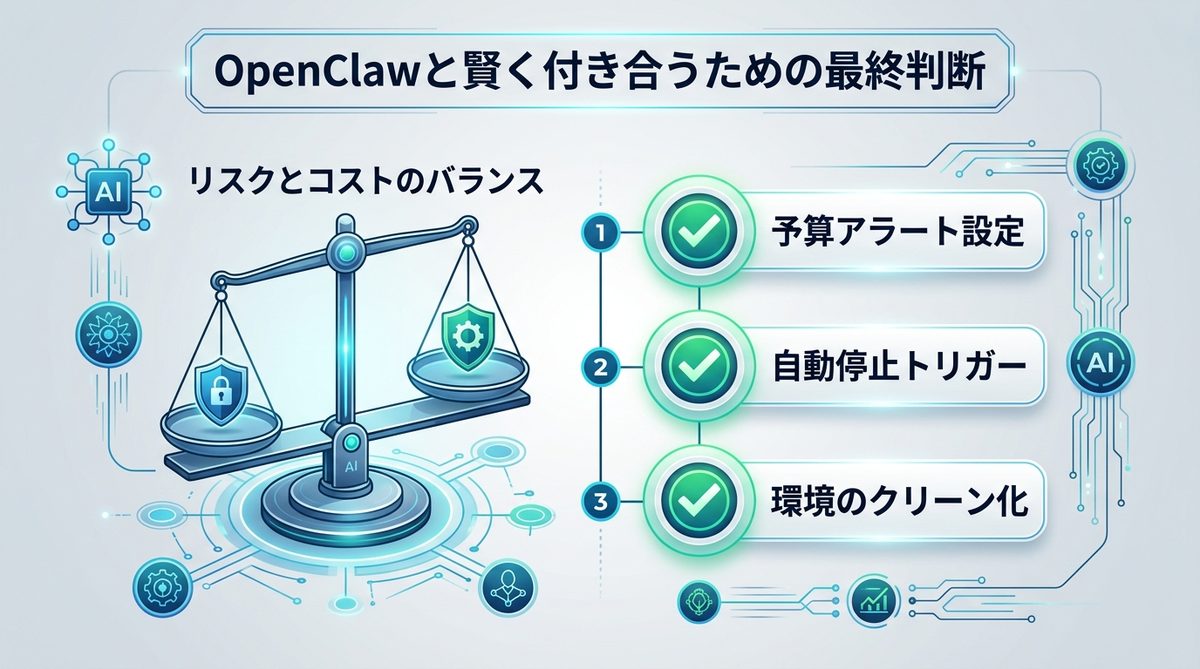 図解:結論:OpenClawと賢く付き合うための最終判断