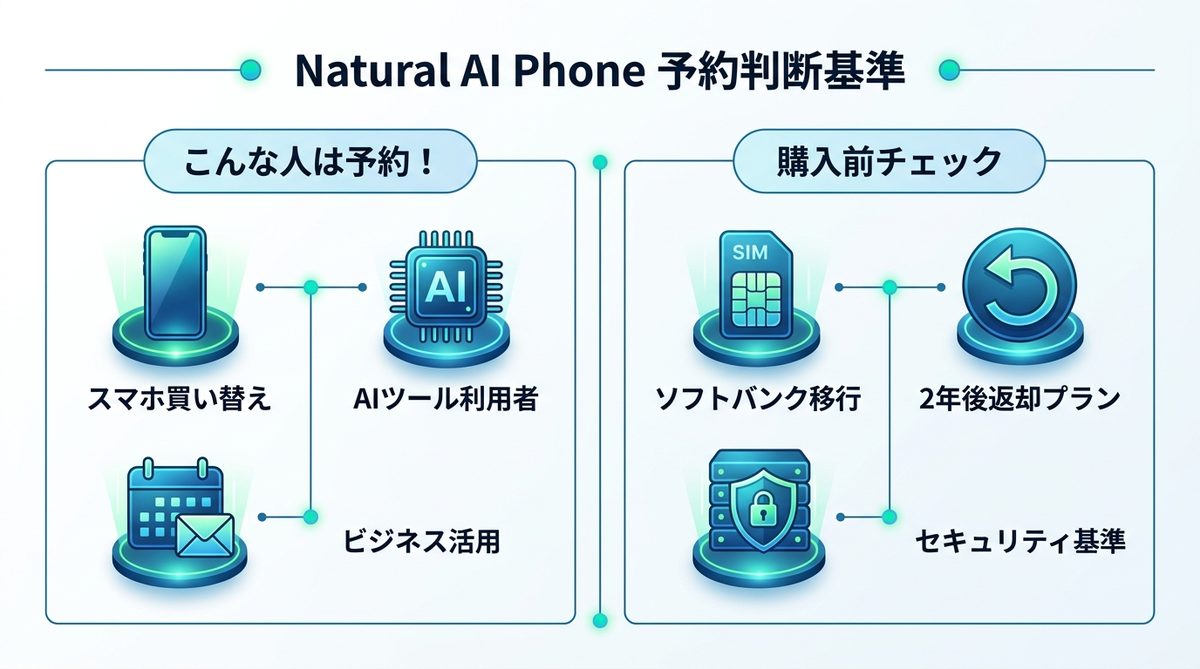図解：【結論】Natural AI Phoneは予約すべき？損をしないための判断基準