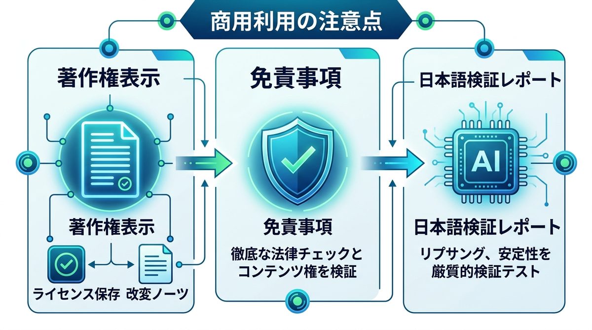 図解：商用利用の前に確認！Apache 2.0ライセンス下の注意点
