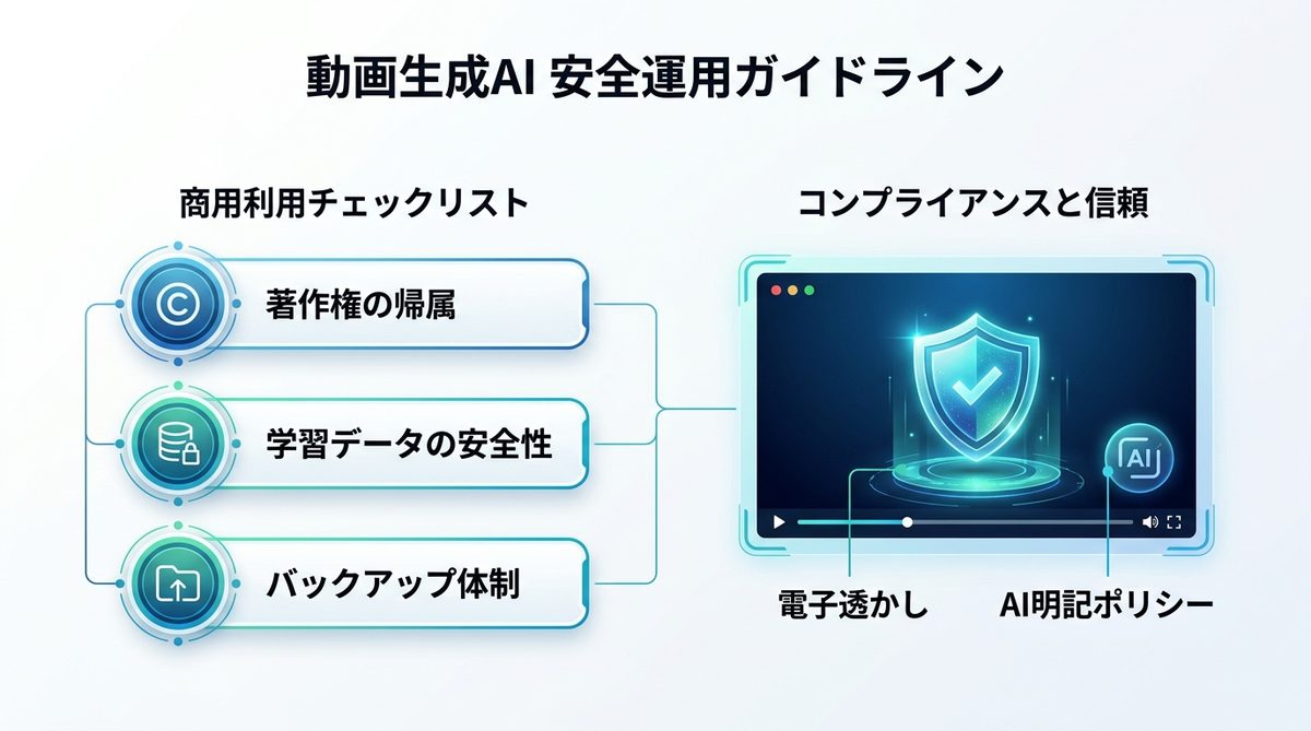 図解：【ビジネス向け】動画生成AIを安全に運用するための法規制・権利ガイドライン