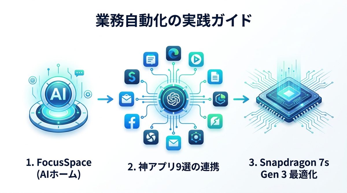図解：【実践ガイド】初期設定と「神アプリ9選」の連携で業務を自動化