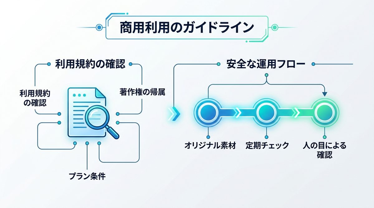 図解：【重要】商用利用に関するガイドラインと運用上の注意点