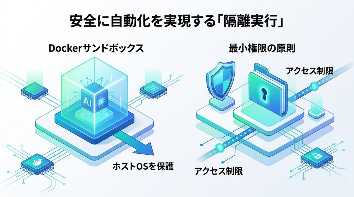 図解：安全に自動化を実現する「隔離実行」の環境構築