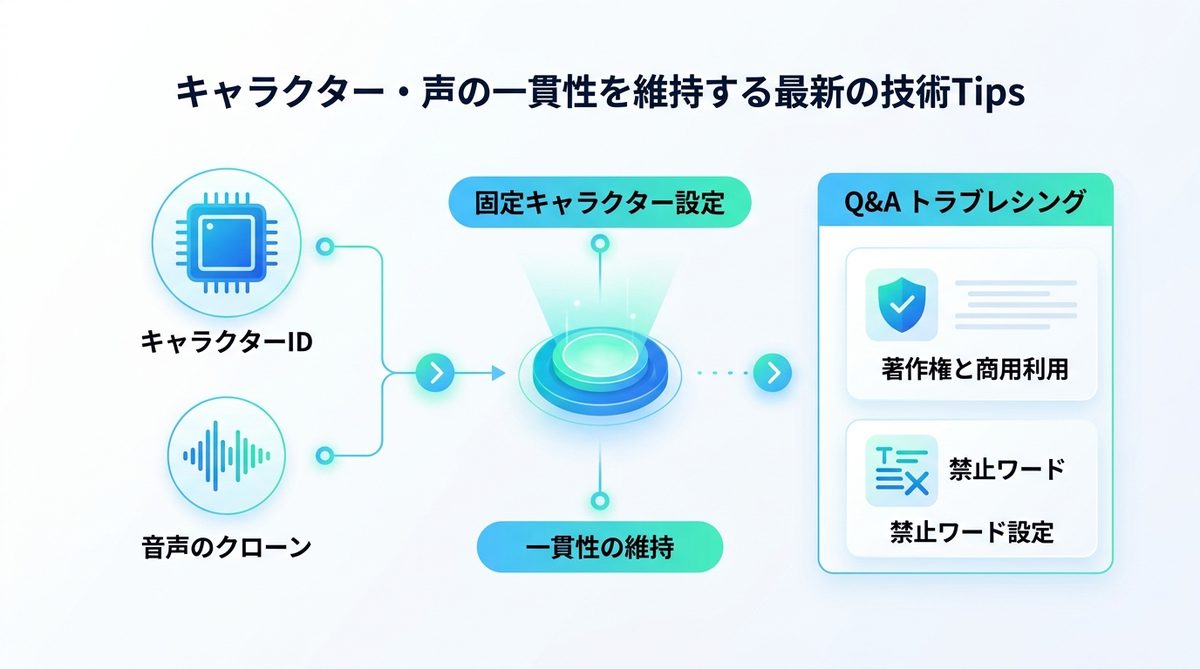 図解：キャラクター・声の一貫性を維持する最新の技術Tips
