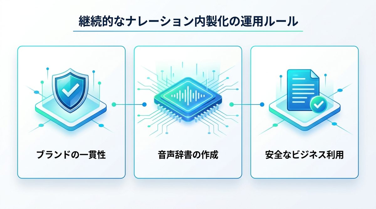 図解：継続的なナレーション内製化を実現する運用ルール