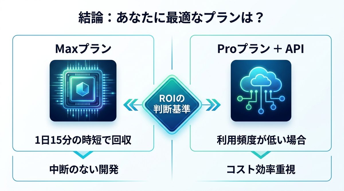 図解：結論：あなたのワークフローに最適な選択肢はどれか？