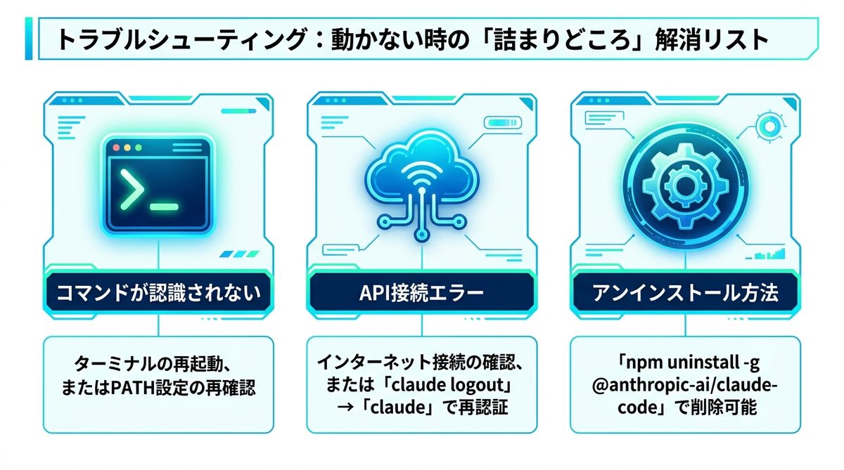 図解:トラブルシューティング:動かない時の「詰まりどころ」解消リスト