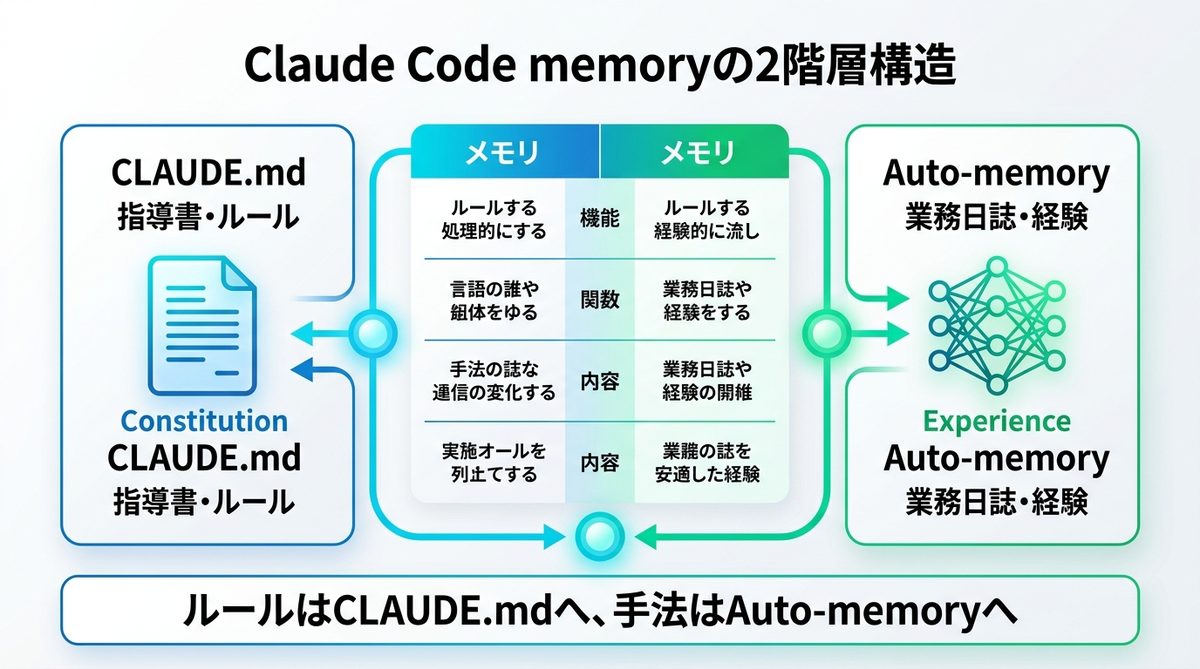 【図解】Claude Code memoryの2階層構造を理解する