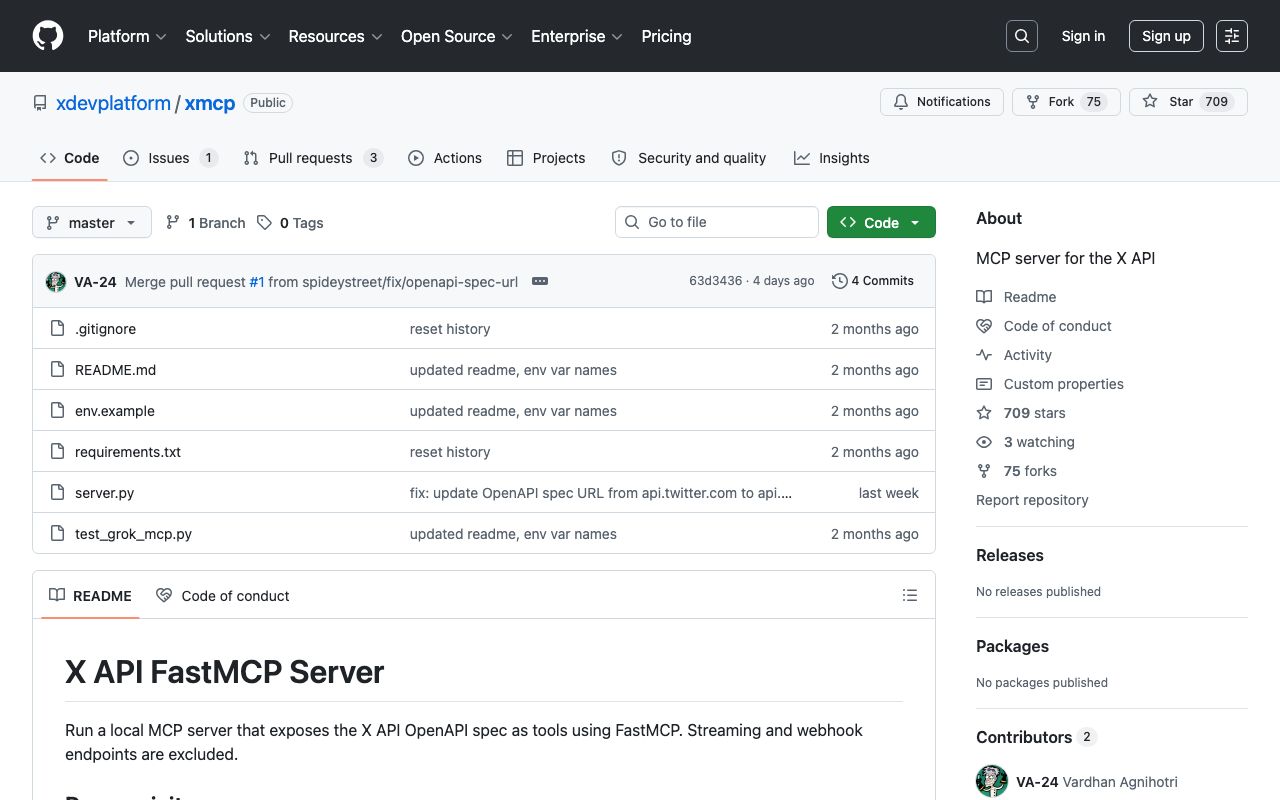 xMCPのGitHubページ
