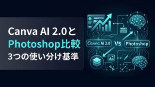 【比較】Canva AI 2.0 vs Photoshop｜業務を加速させる3つの使い分け基準