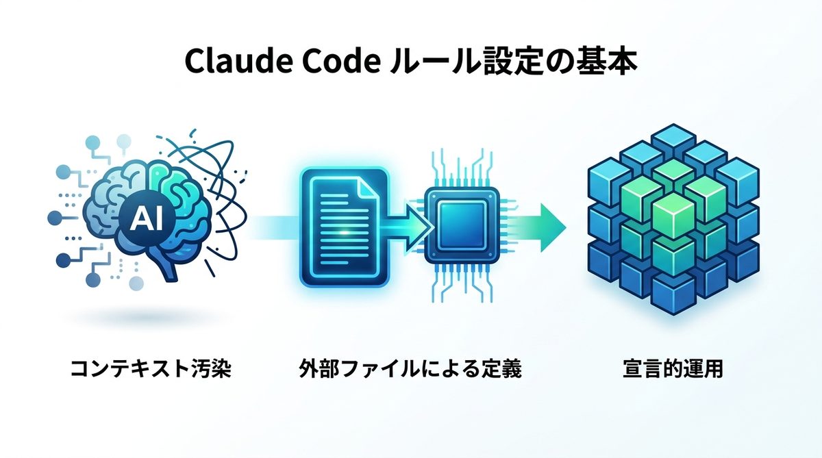 図解：Claude Codeルール設定の基本｜なぜあなたのAIは指示を忘れるのか？