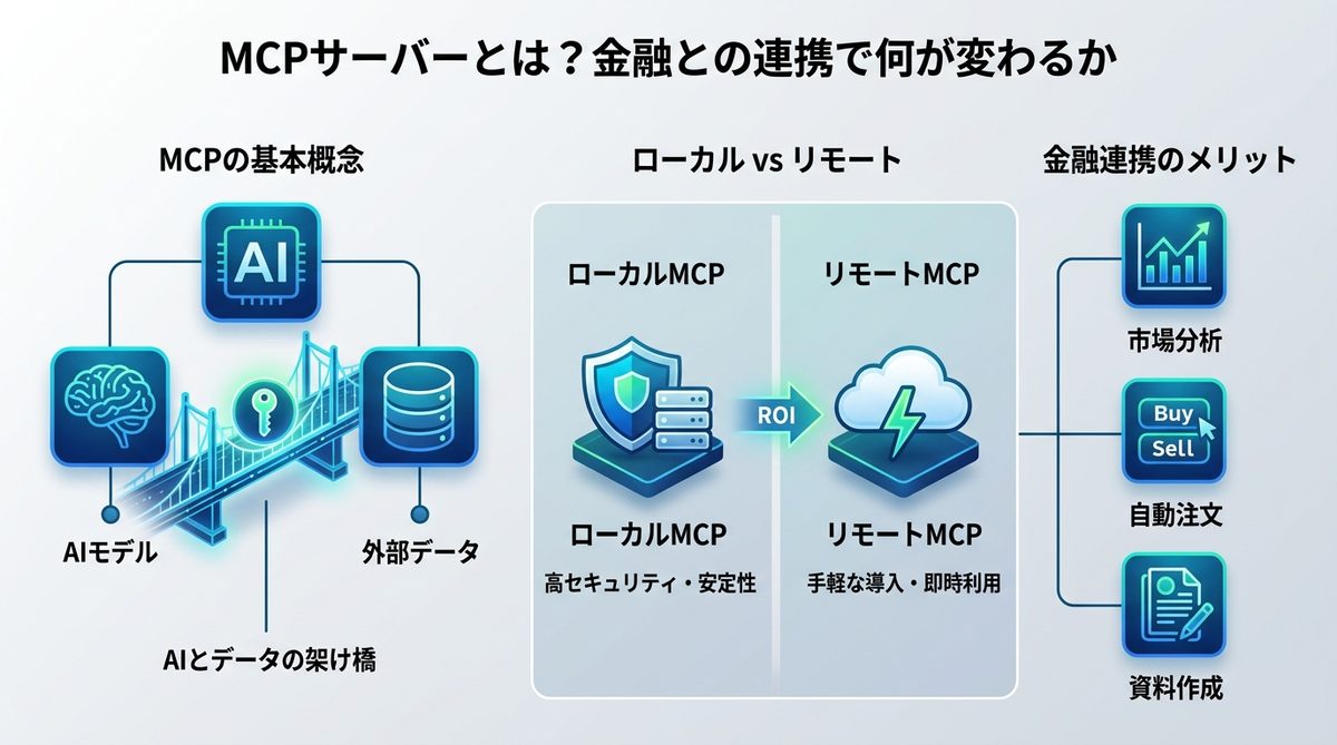 図解：MCPサーバーとは？金融との連携で何が変わるか