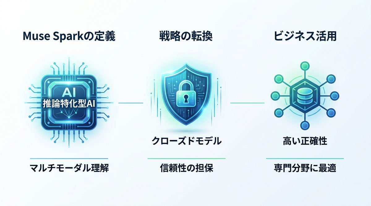 図解:Muse Sparkとは?音楽ツールと混同しないための「推論特化型AI」の全貌