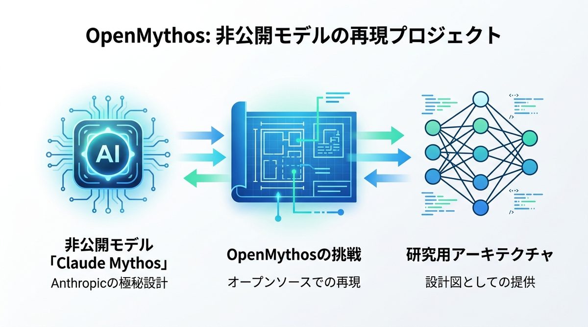 図解：OpenMythosとは何か？非公開モデル「Claude Mythos」の衝撃