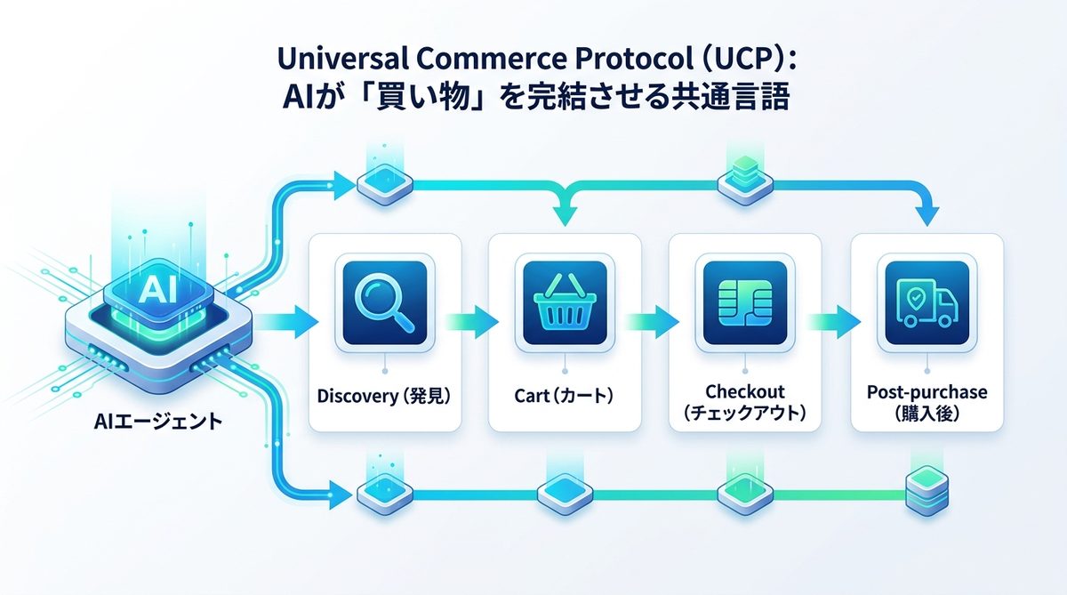 図解：Universal Commerce Protocol（UCP）とは？AIが「買い物」を完結させる共通言語