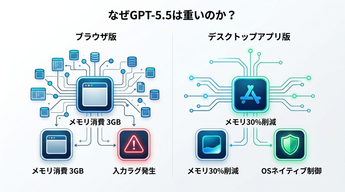 図解：なぜ最強の「GPT-5.5」は高スペックPCでも重いのか？