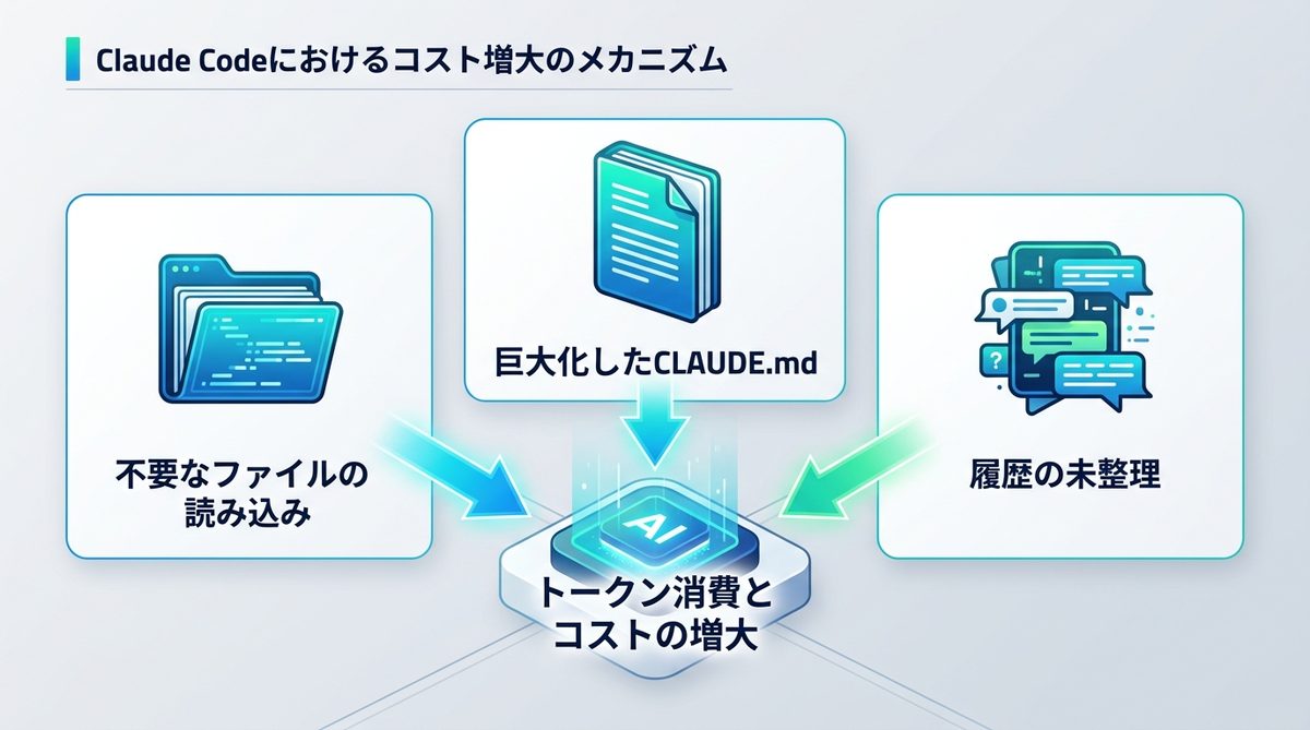 図解：なぜ「全投げ」が命取りなのか？Claude Codeで発生するコストの無駄とリスク