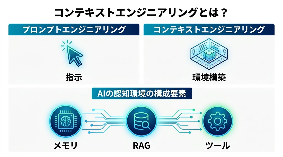図解：コンテキストエンジニアリングとは？AI開発における役割の再定義