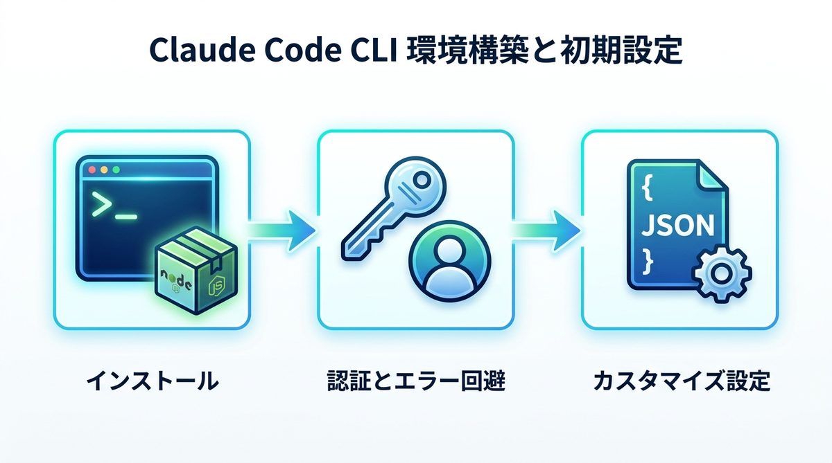 図解：Claude Code CLIの環境構築と初期設定