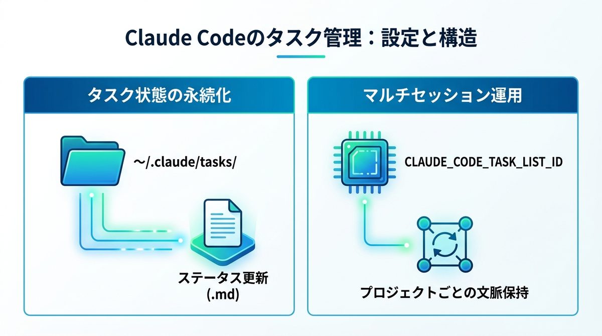 図解：【実践】Claude Codeのタスク管理｜設定と標準ディレクトリ構造