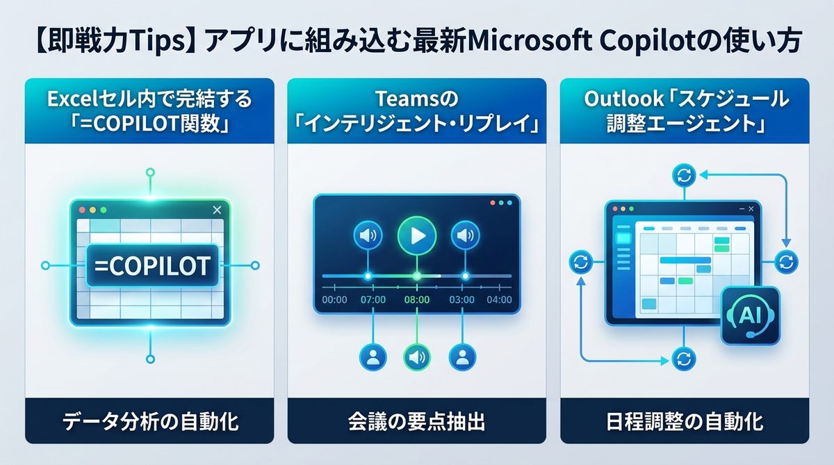 図解：【即戦力Tips】アプリに組み込む最新Microsoft Copilotの使い方