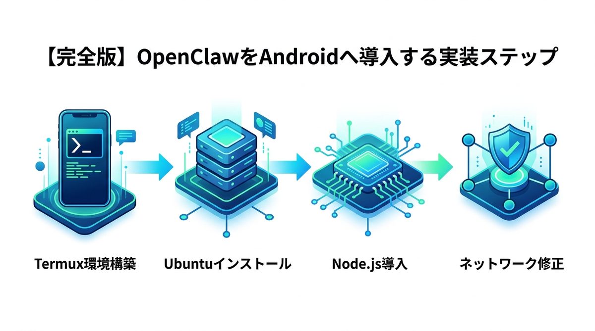 図解：【完全版】OpenClawをAndroidへ導入する実装ステップ