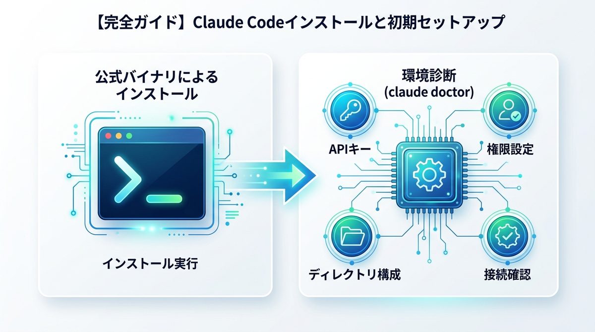 図解：【完全ガイド】Claude Codeインストールと初期セットアップ