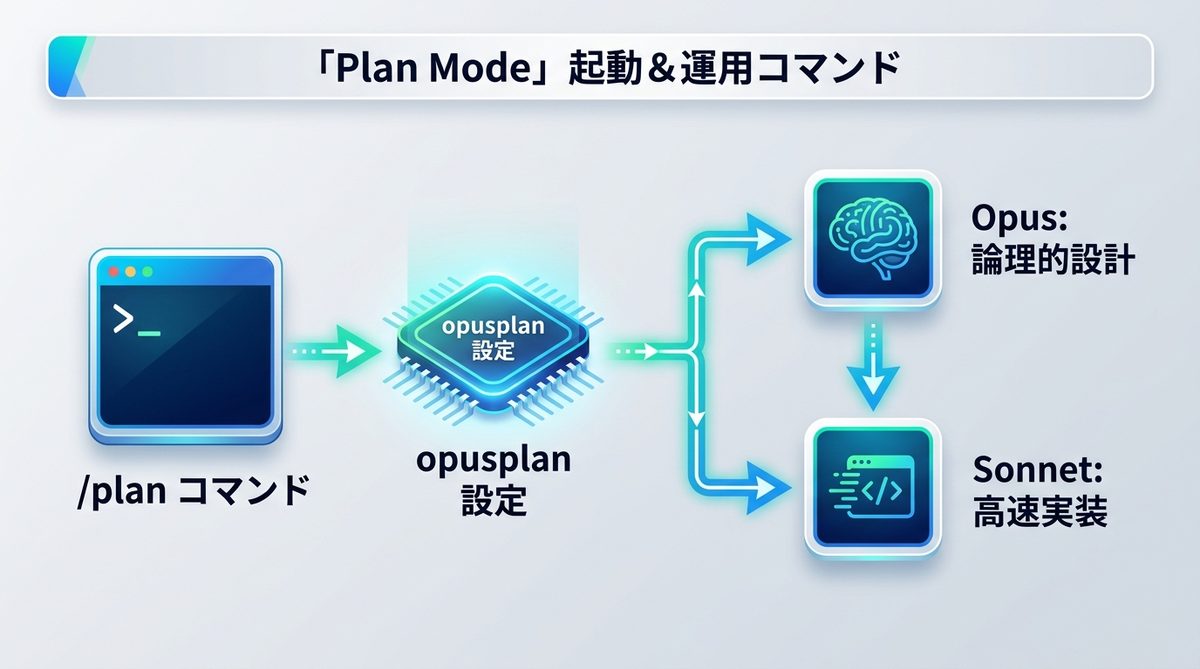 図解：今すぐ使える「Plan Mode」起動＆運用コマンド