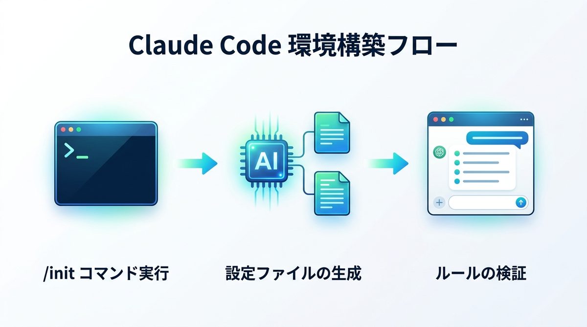 図解：【初期化コマンド活用】Claude Codeの環境を自動構築する手順