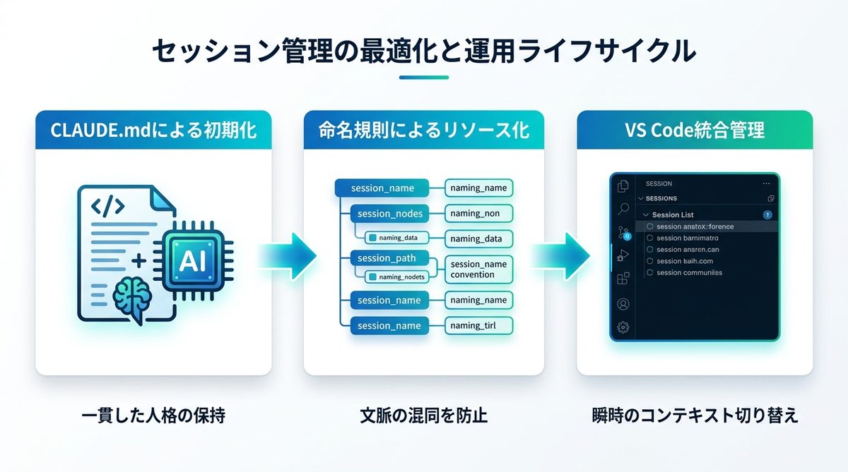 図解：セッション管理の最適化と運用ライフサイクル