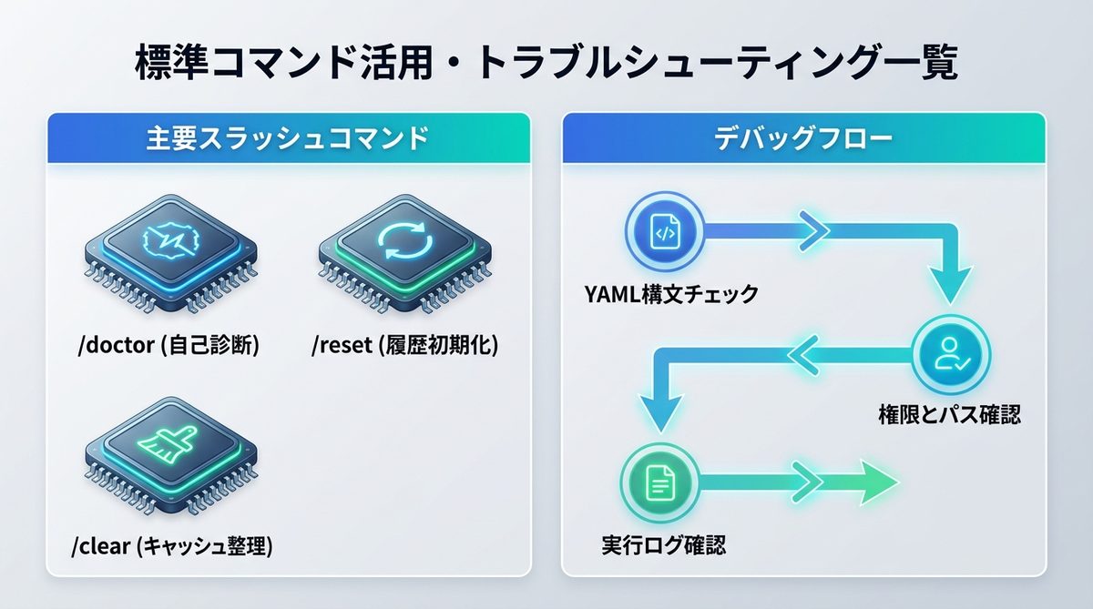 図解：【必携】標準コマンド活用・トラブルシューティング一覧