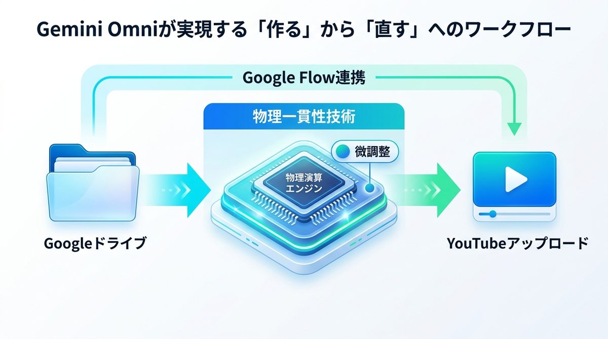図解：Gemini Omniが実現する「作る」から「直す」へのワークフロー