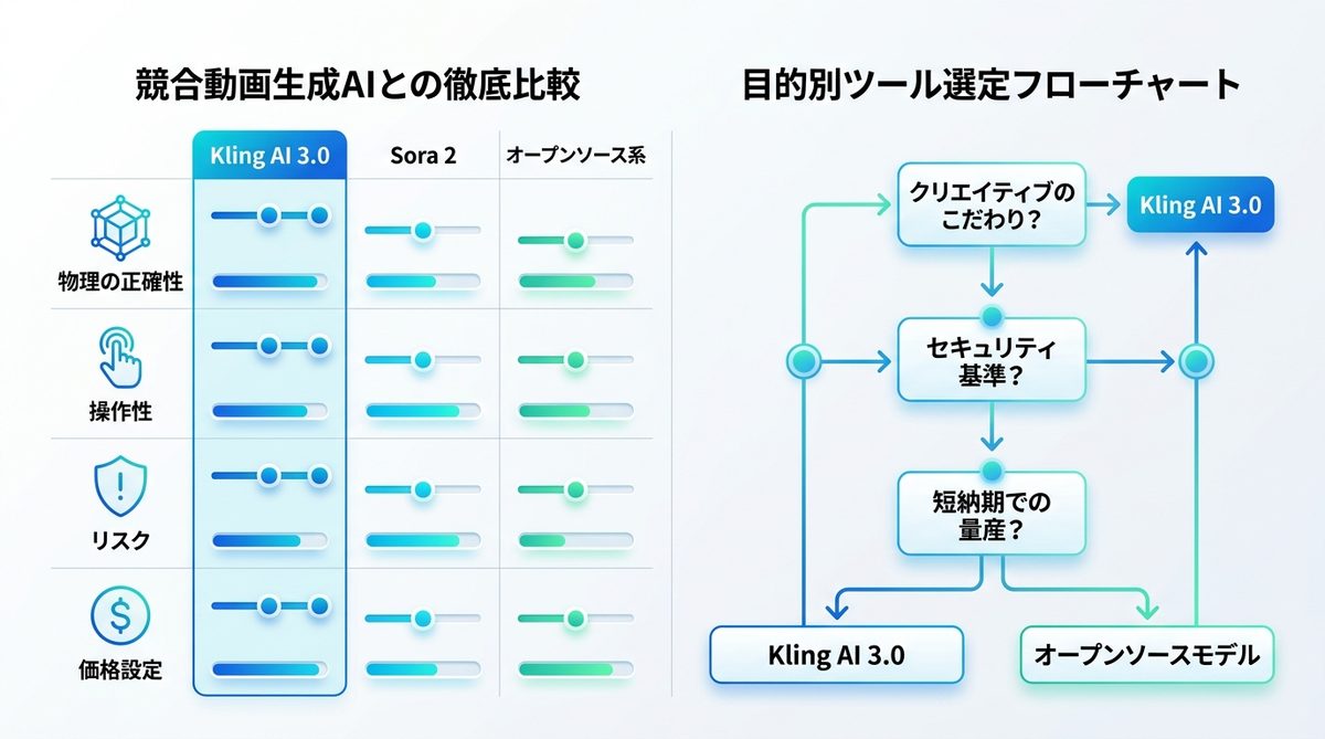 図解：競合動画生成AIとの徹底比較｜自社の目的に最適なモデルの選び方