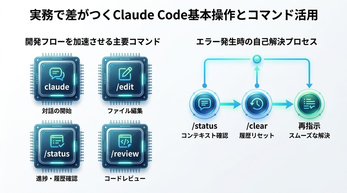 図解：実務で差がつくClaude Code基本操作とコマンド活用