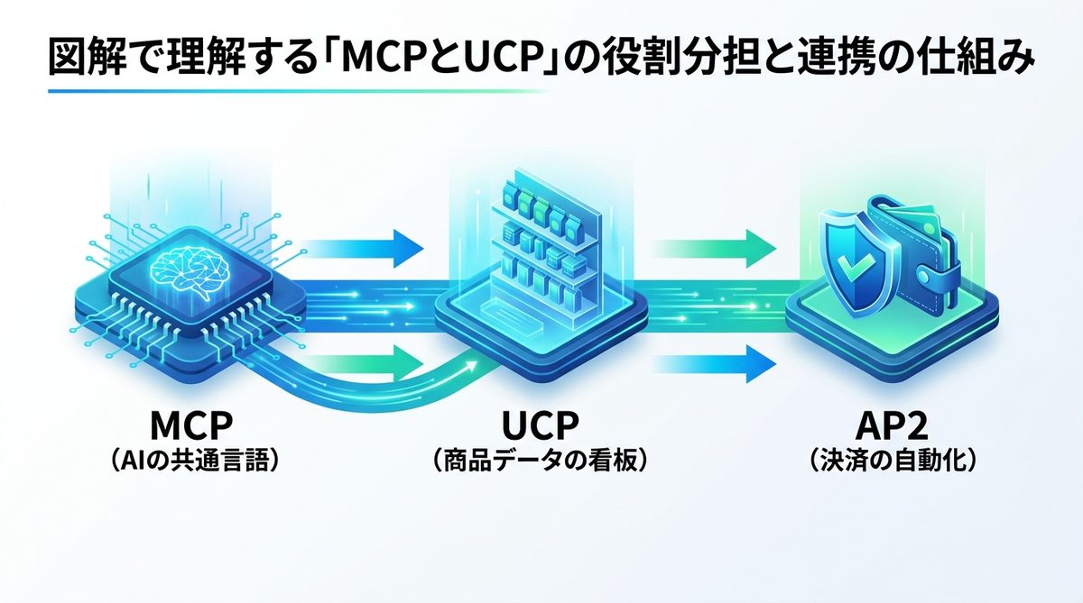 図解：図解で理解する「MCPとUCP」の役割分担と連携の仕組み