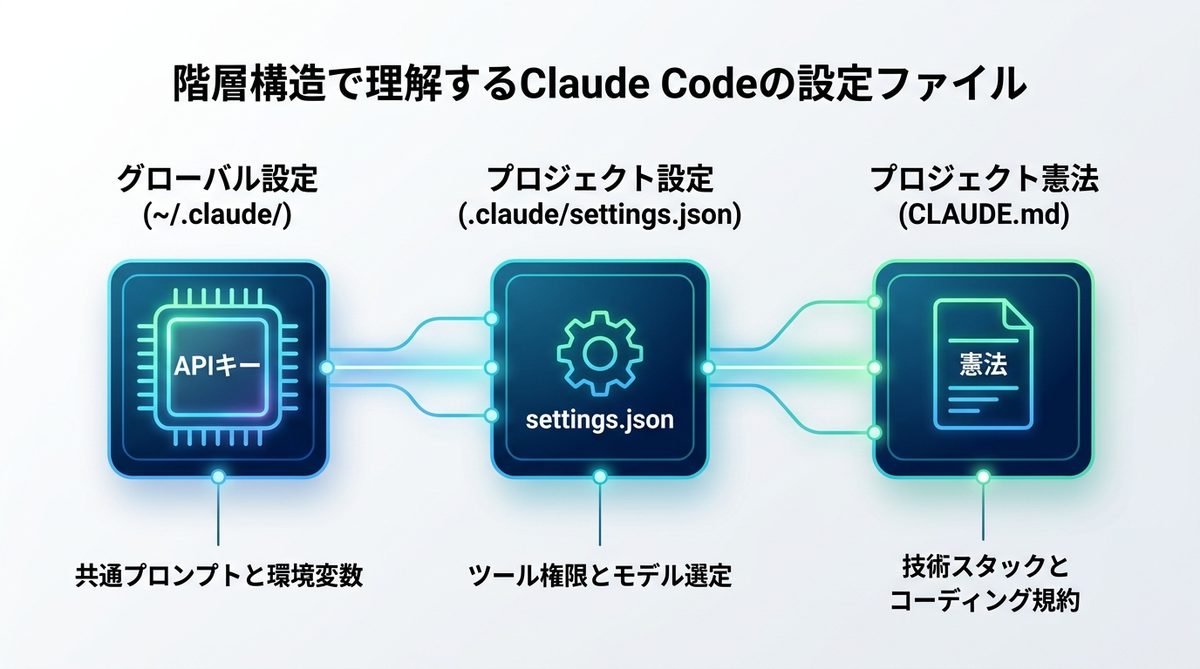 図解：階層構造で理解するClaude Codeの設定ファイル