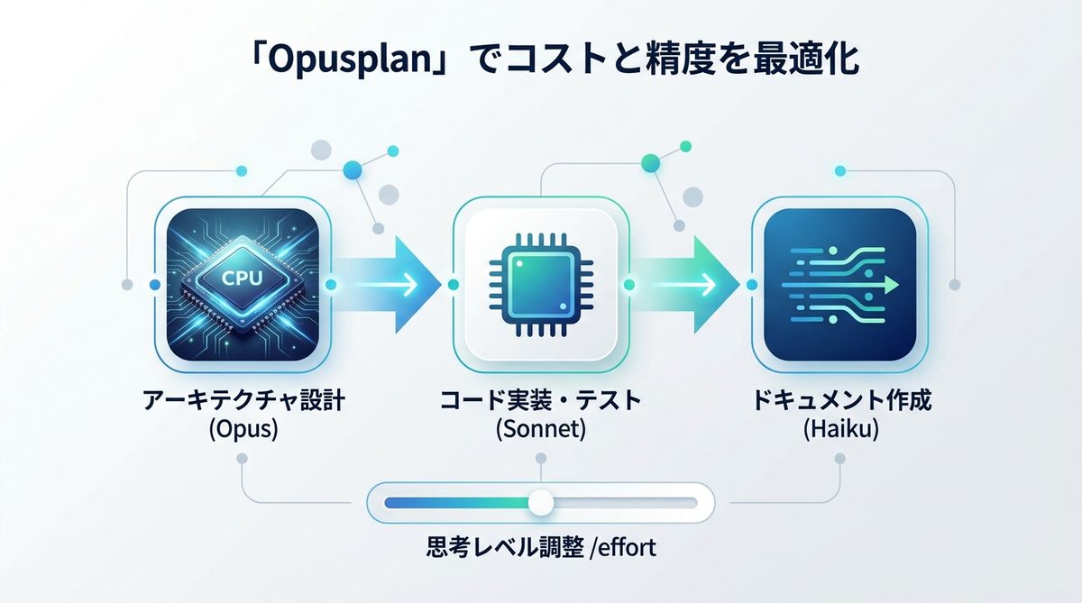 図解:【プロの運用術】「Opusplan」でコストと精度を自動最適化する