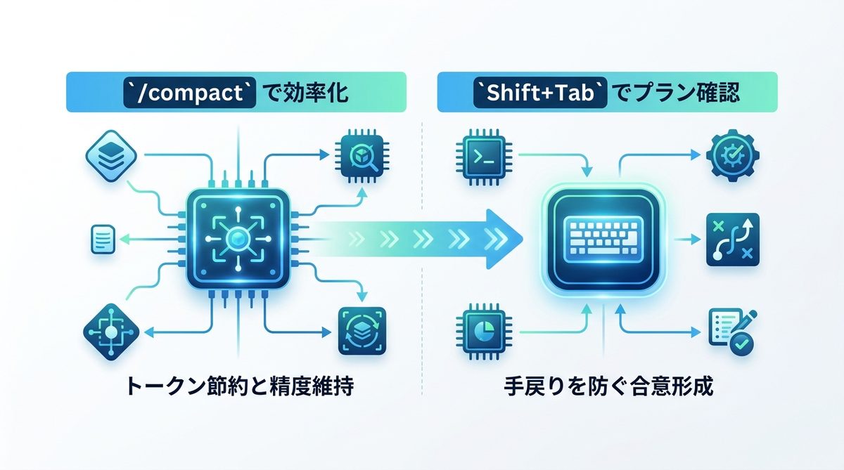 図解：コンテキスト管理の自動化とCLIコマンドの徹底活用