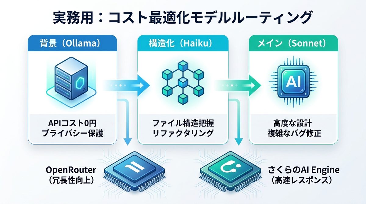 図解：【実務用】コストを最適化するモデルルーティングの使い分け設定