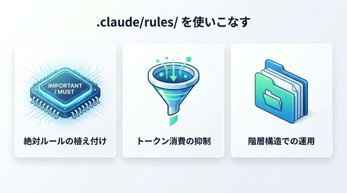 図解：.claude/rules/ を使いこなす｜AIの思考を強制制御する記述テクニック