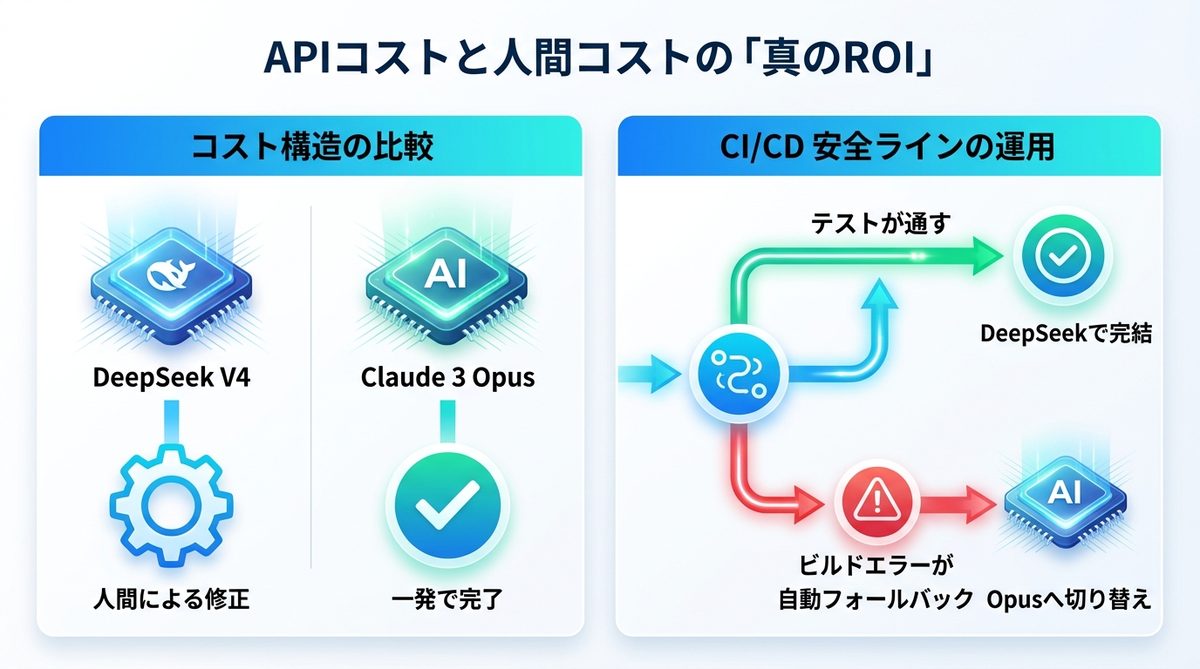 図解：APIコストと人間コストの「真のROI」を見極める