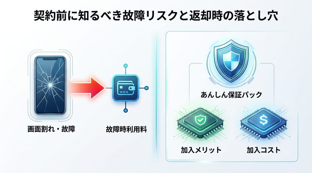 図解:【要注意】契約前に知るべき故障リスクと返却時の落とし穴