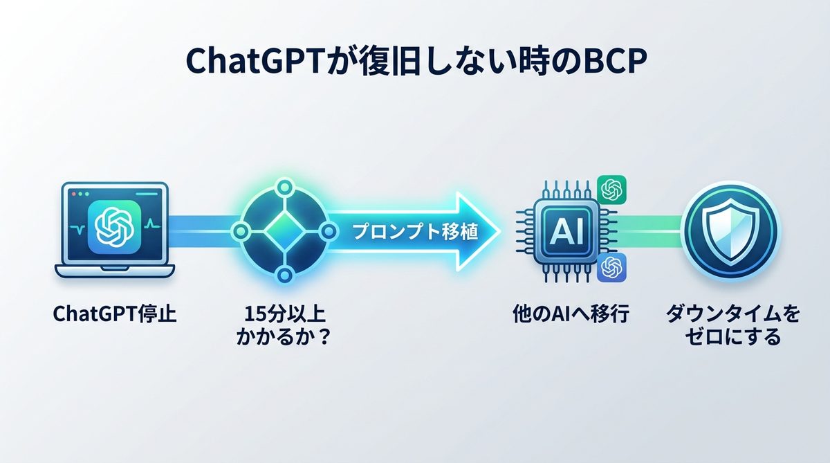 図解：ChatGPTが復旧しない時のBCP（業務継続計画）