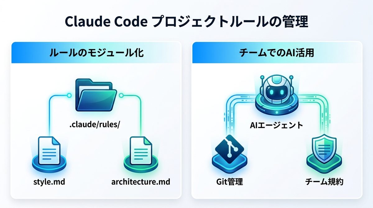 図解：Claude Codeの運用を最適化する「プロジェクトルール」の管理