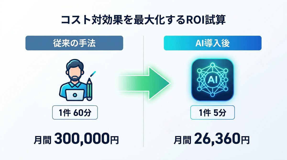 図解：コスト対効果を最大化するGPT-Image-2導入のROI試算
